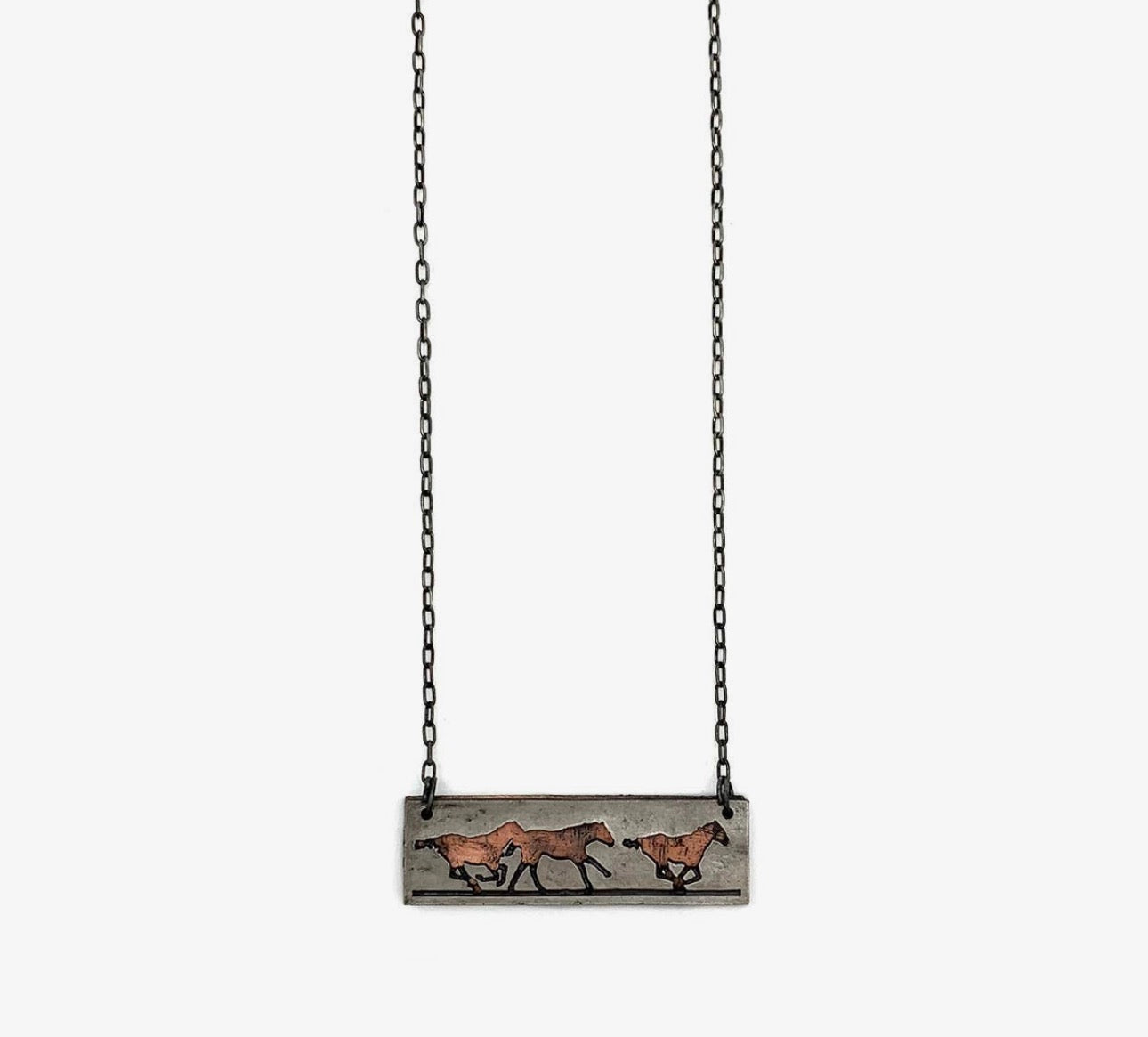 Collar de Cobre diseño de caballo