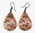 Aretes de Cobre diseño de caballo