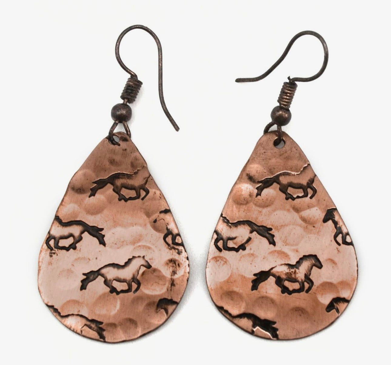 Aretes de Cobre diseño de caballo
