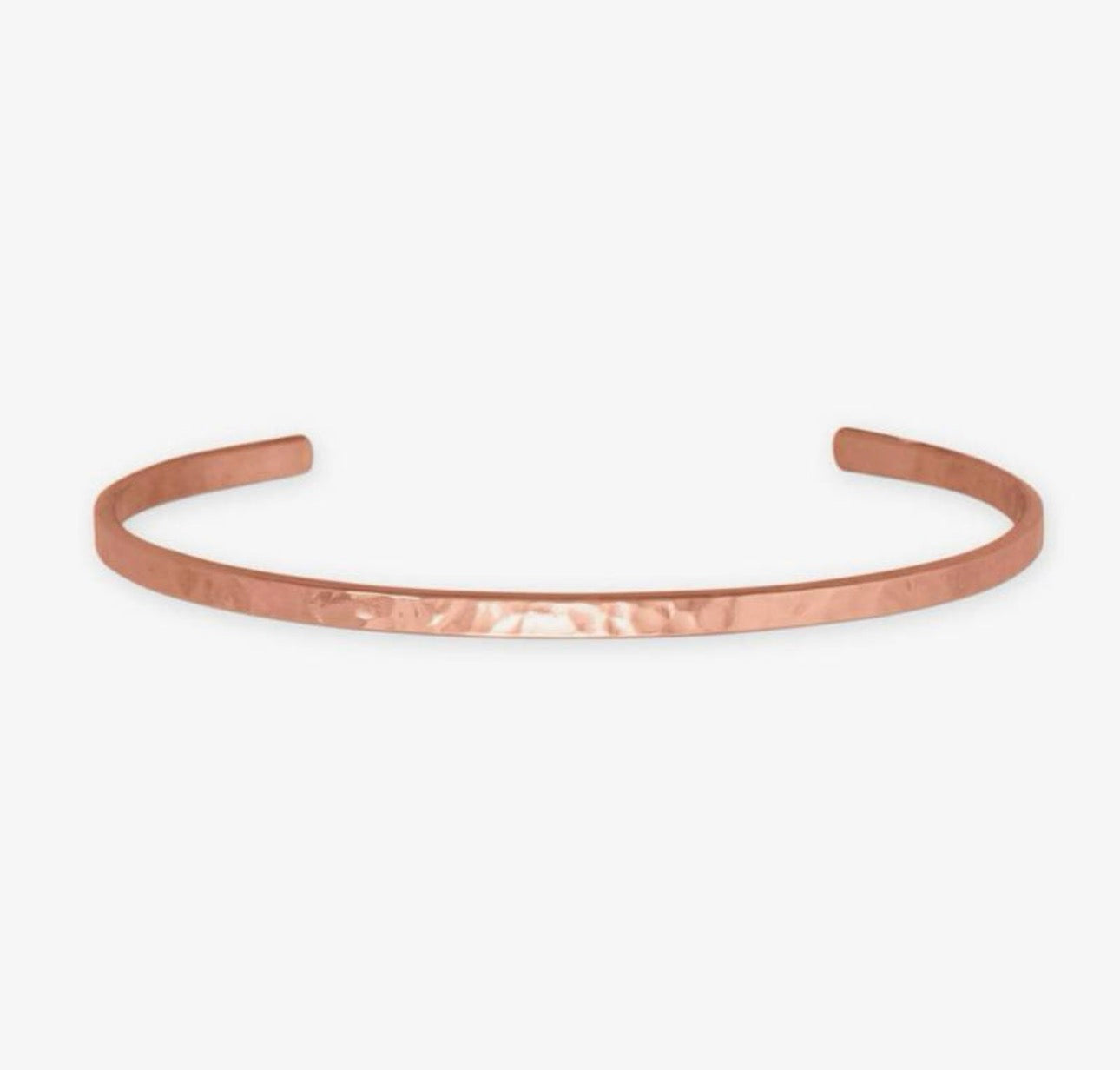 Pulsera Delgada de Cobre Martillado